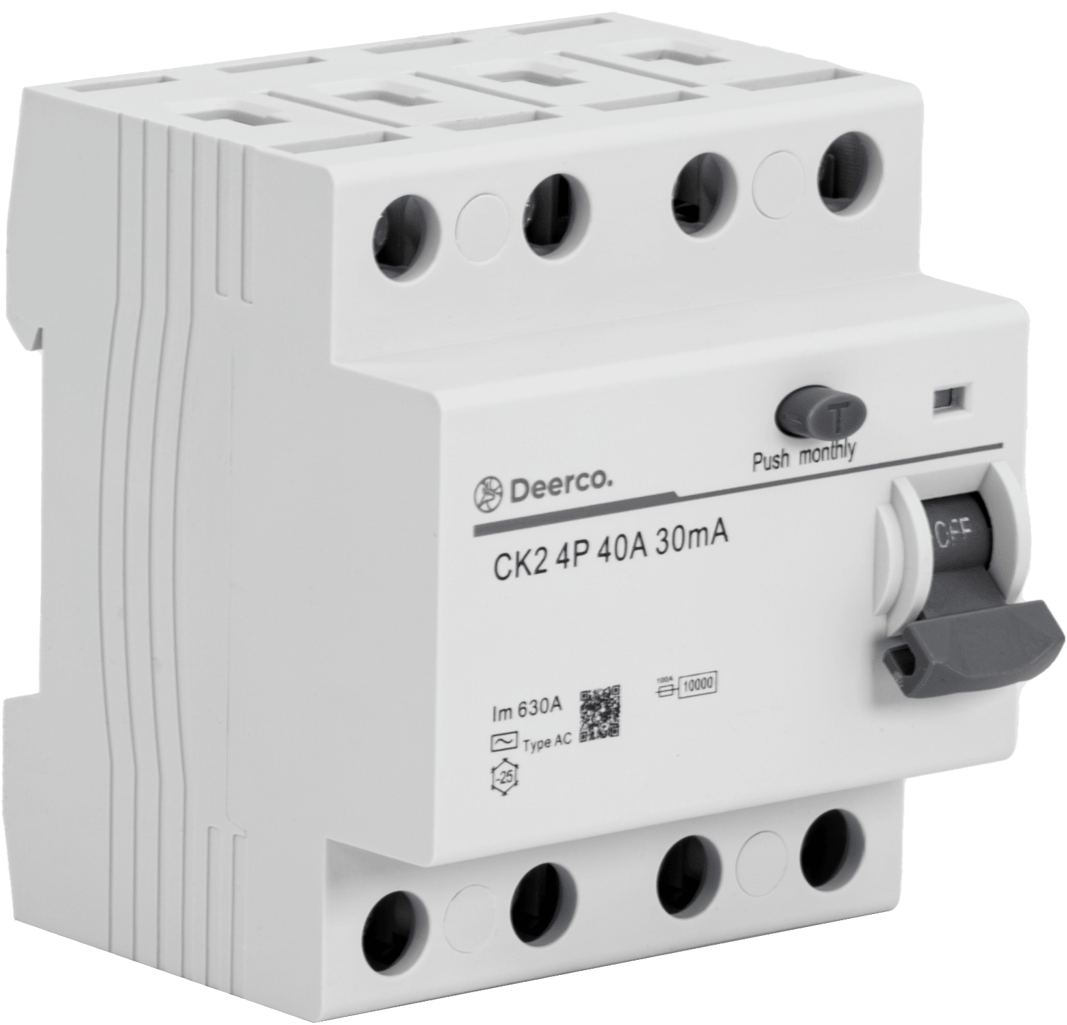 Derko 4 Kutuplu Mekanik Kaçak Akım Koruma Rölesi